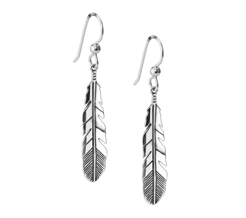 American West Classics Sterling Silver Feather Earrings — Main view