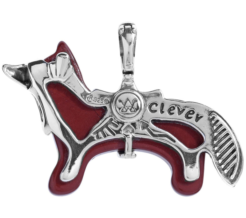 American West Sterling Earth Spirit Red Jasper Fox Enhancer — View 4
