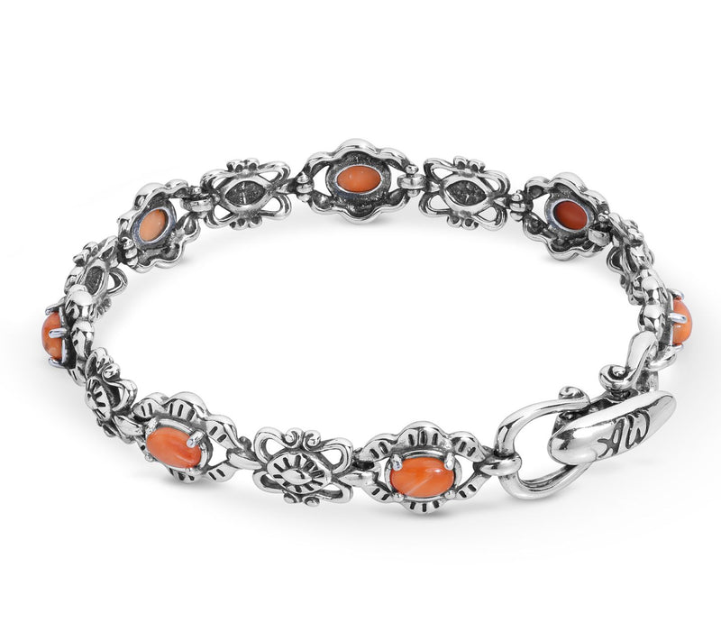 American West Sterling Santa Fe Sunrise Gemstone Link Bracelet — View 5
