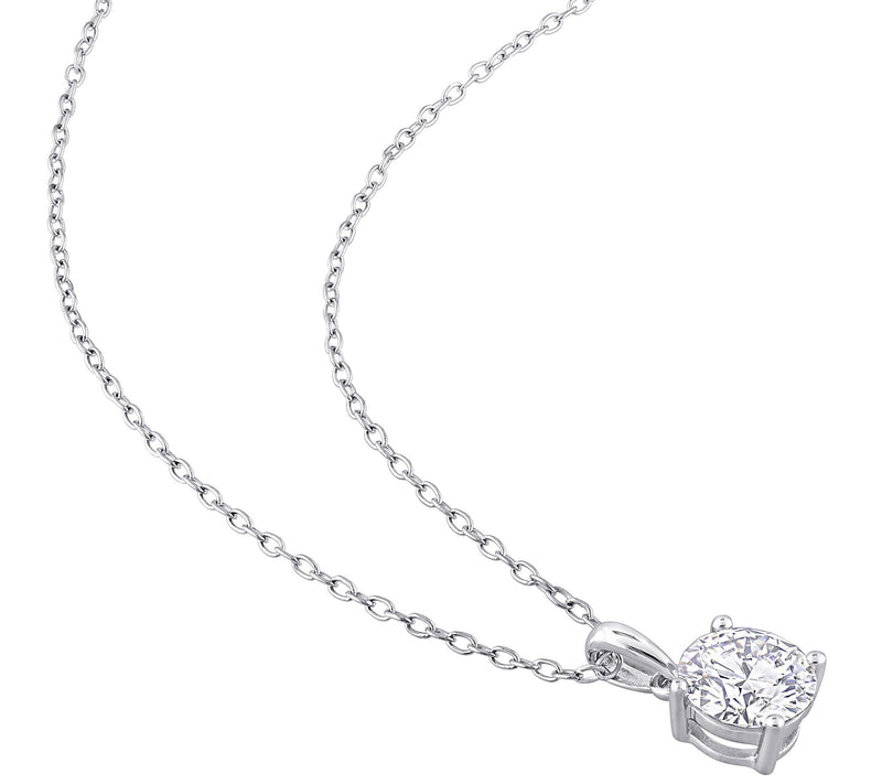 MoissanIce 2.85 cttw Necklace & Earrings Set, Sterling Silver — View 4