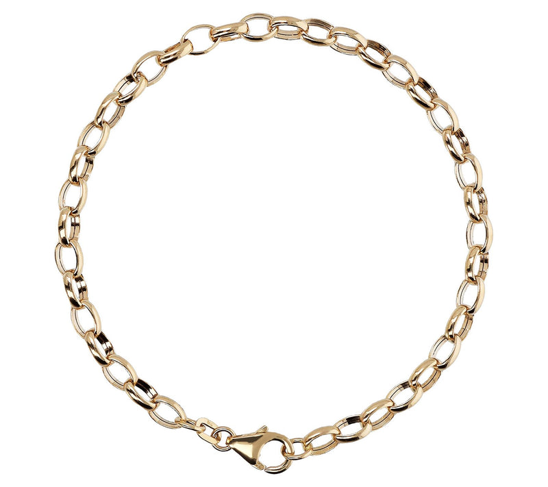 EternaGold Oval Rolo Link Bracelet, 14K Gold 2.7g — View 3