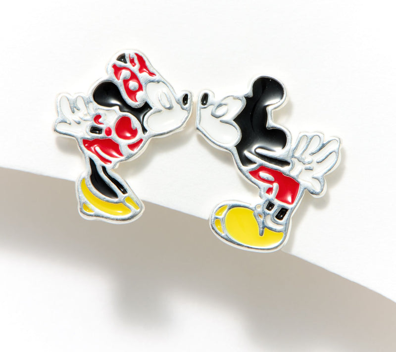 Disney Kissing Minnie & Mickey Stud Earrings & Trinket Tray — View 2