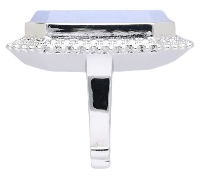 Dallas Prince Designs Chrome Marcasite Majesttic Agate Ring — View 4