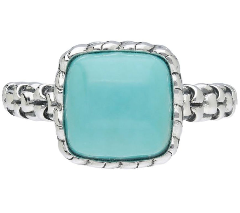 Tiffany Kay Studio Sterling Silver Turquoise Purl Knit Ring — Main view