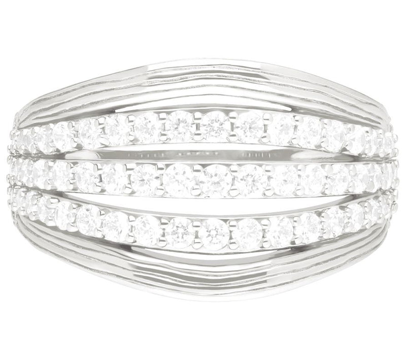 Ariva Sterling Silver 1.50 cttw Diamonique OpenBand Ring — Main view