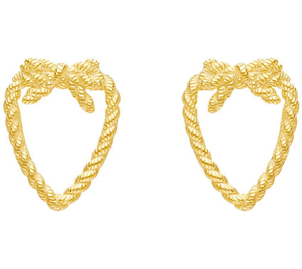 Goddaughters 14K Gold Clad Love Knot Earrings