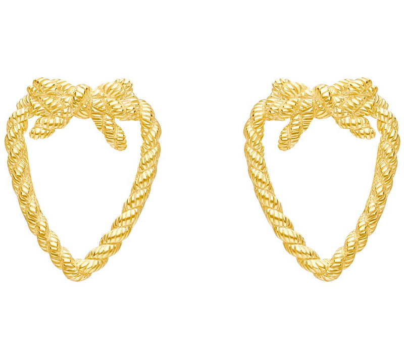 Goddaughters 14K Gold Clad Love Knot Earrings — View 3