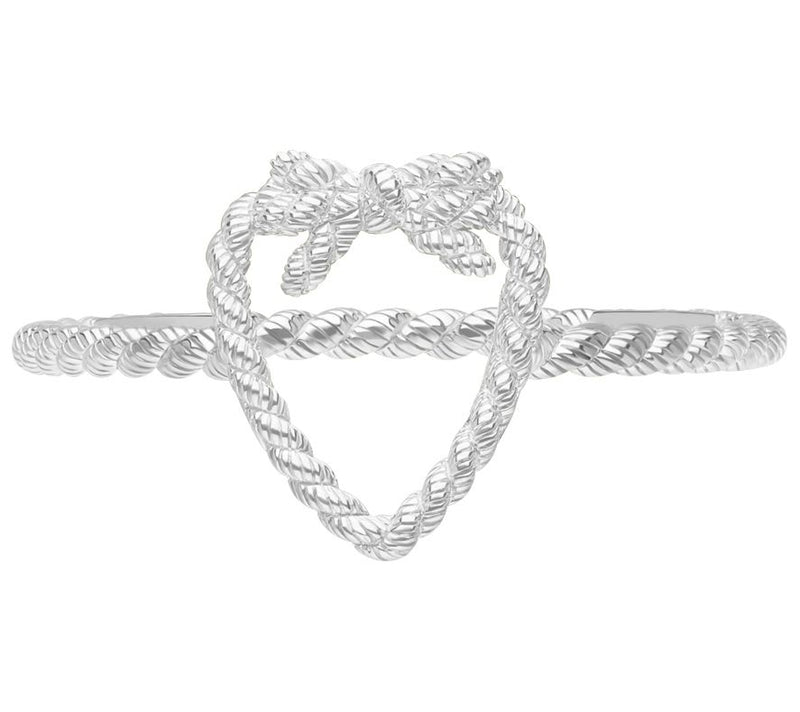 Goddaughters Sterling Silver Love Knot Ring — View 3