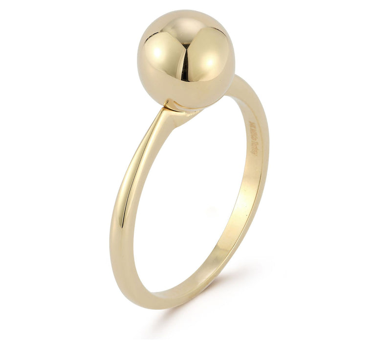 Luminosa Gold Single Bead Ring, 14K — View 2