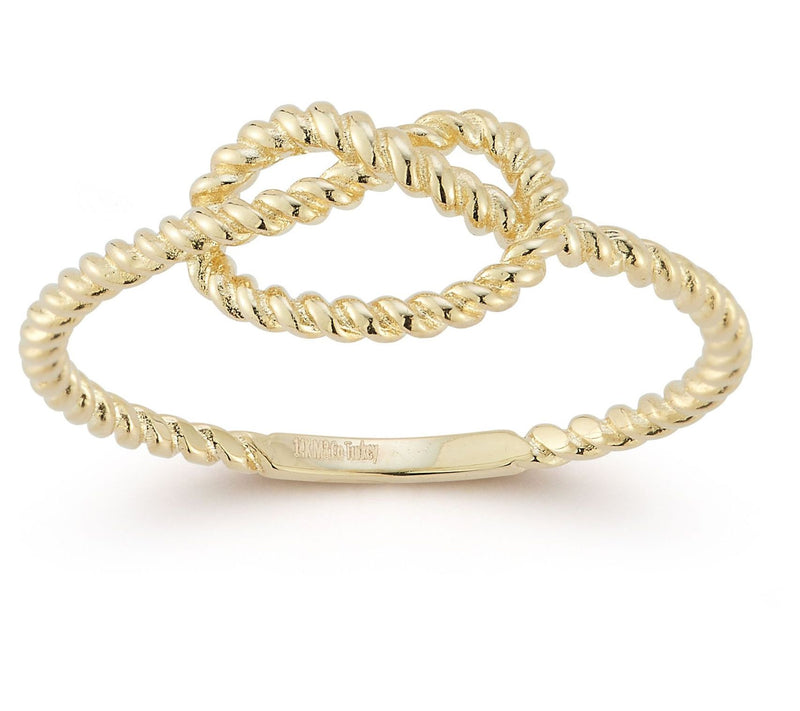 Luminosa Gold Twist Love Knot Ring, 14K — View 7