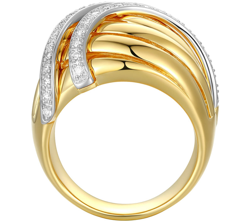 LuxLab 0.40 cttw Lab Grown Diamond Ring, 18K Gold Plated — View 6