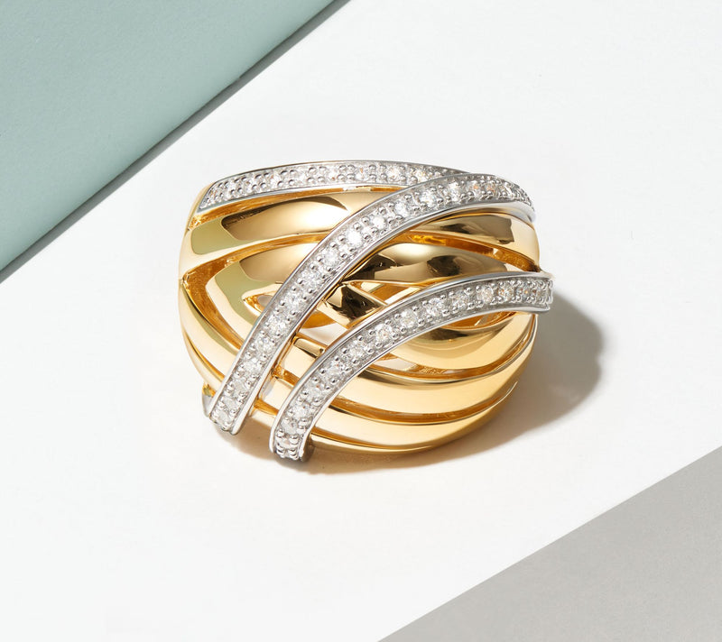 LuxLab 0.40 cttw Lab Grown Diamond Ring, 18K Gold Plated — View 4