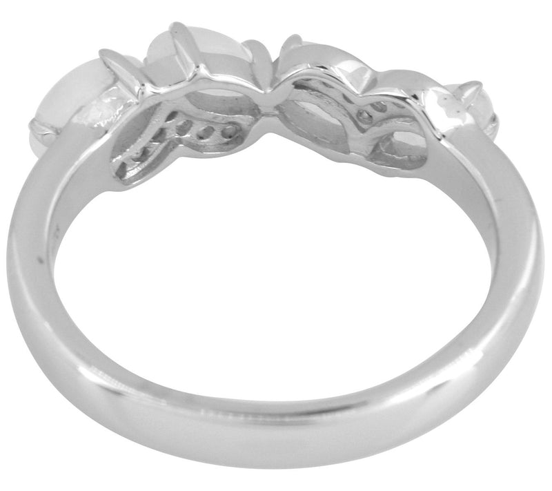 Affinity Gems Rainbow Moonstone & White Topaz Ring, Sterling — View 5