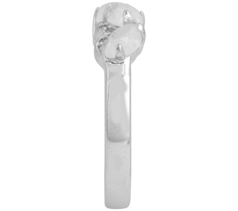 Affinity Gems Rainbow Moonstone & White Topaz Ring, Sterling — View 7