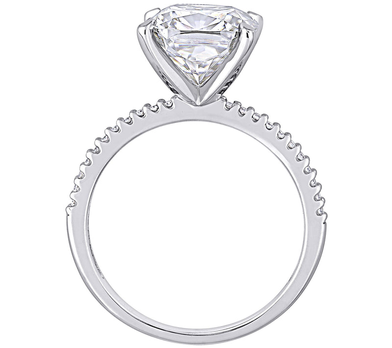 MoissanIce 3.25 cttw Moissanite & Diamond Engagement Ring, 14K — View 5