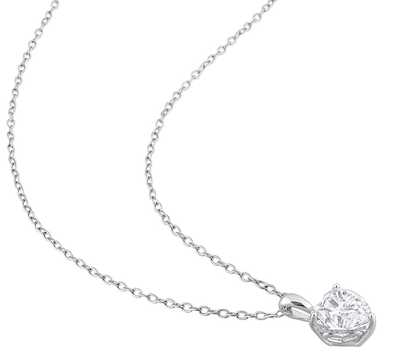 MoissanIce 5.85 cttw Necklace & Earrings Set, Sterling Silver — View 4