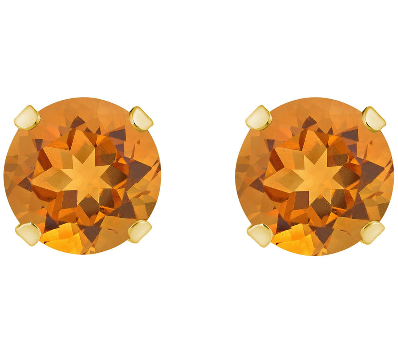Affinity Gems Round Gemstone Stud Earrings, 10K Gold — View 2