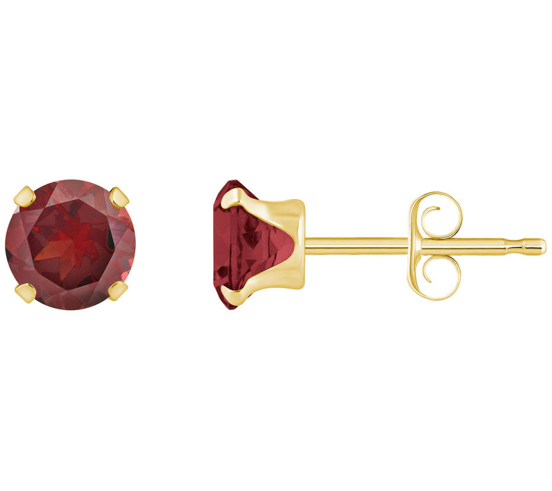 Affinity Gems Round Gemstone Stud Earrings, 10K Gold — View 13