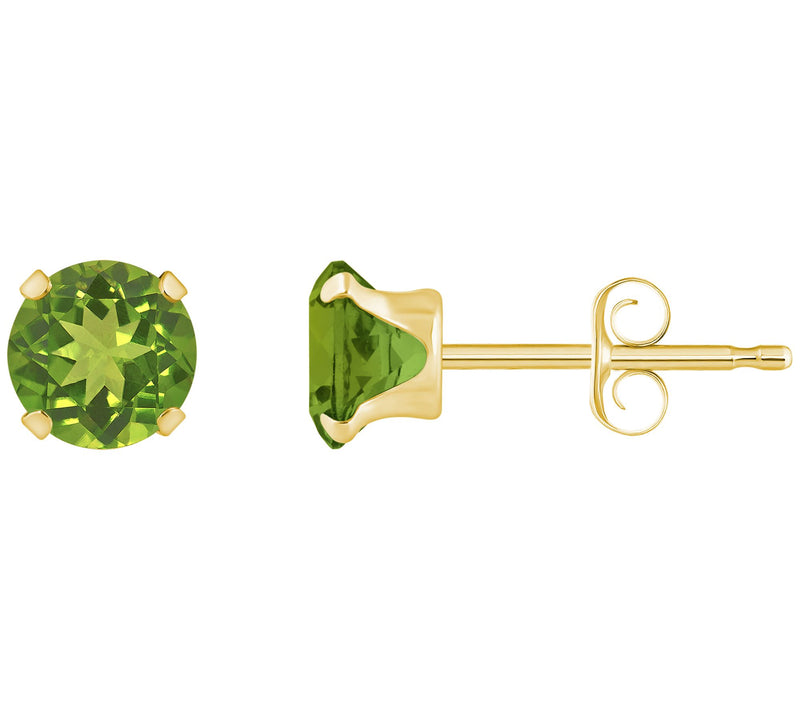 Affinity Gems Round Gemstone Stud Earrings, 10K Gold — View 14
