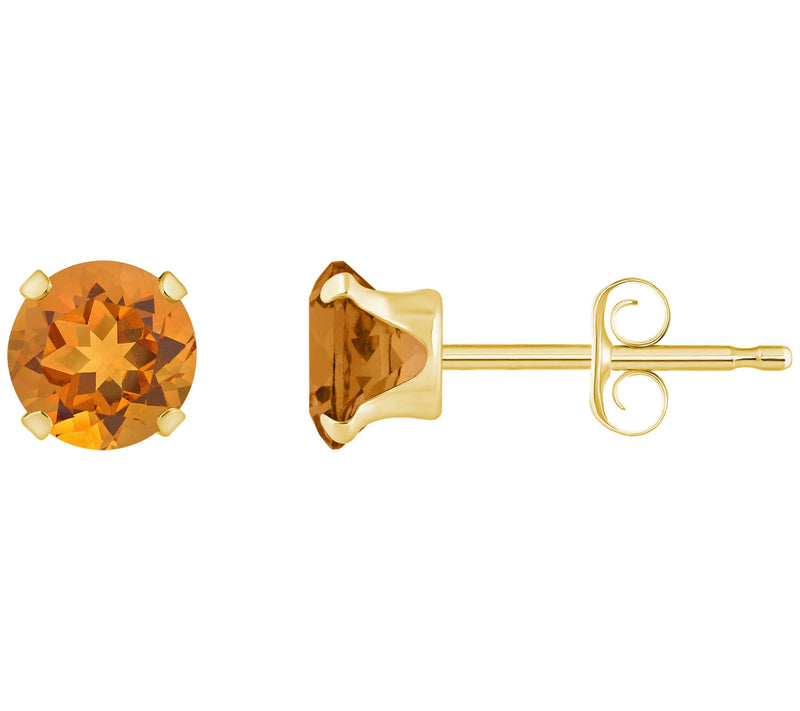 Affinity Gems Round Gemstone Stud Earrings, 10K Gold — View 16