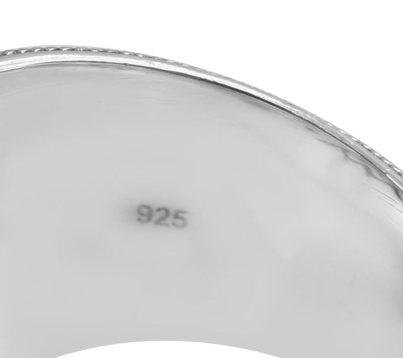 Artisan Crafted Sterling Silver Moonstone 3-Stone Ring — View 7