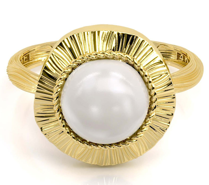 Adi Paz 14K Gold Cultured Pearl Ring — View 2