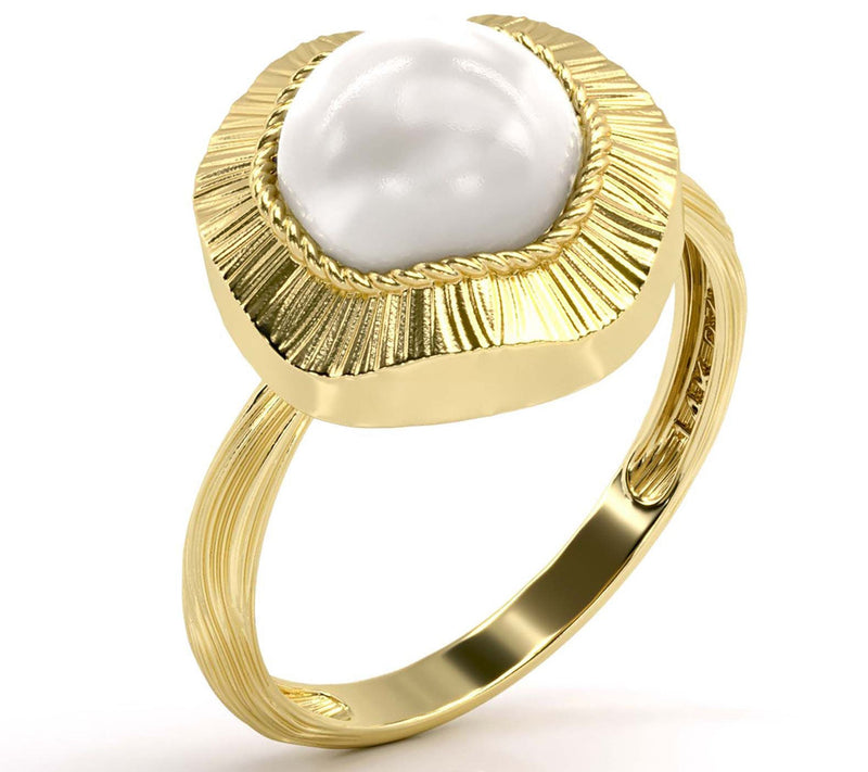 Adi Paz 14K Gold Cultured Pearl Ring — View 3