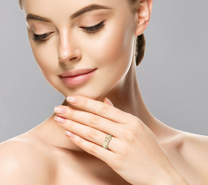 Luminosa Gold XO Signet Ring, 14K — View 5