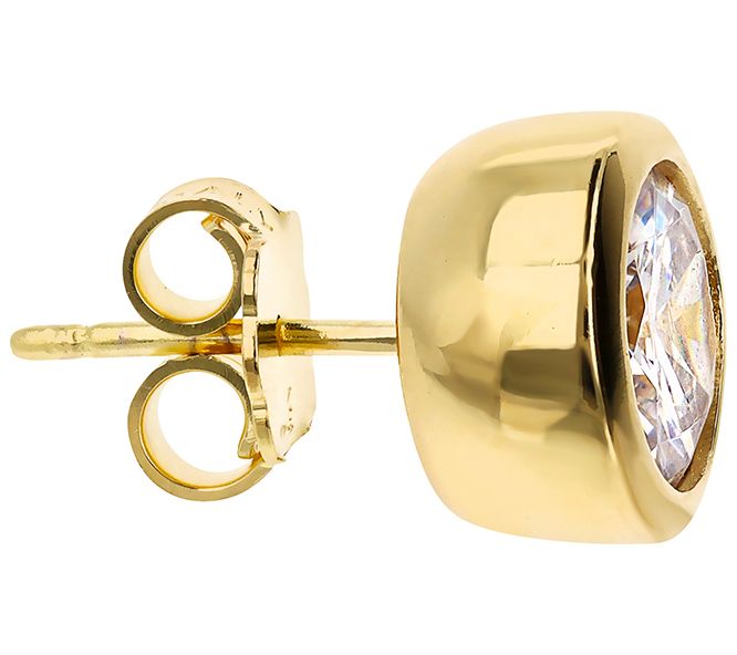 Diamonique x Bronzo Italia 1.90 cttw Solitaire Earrings — View 4