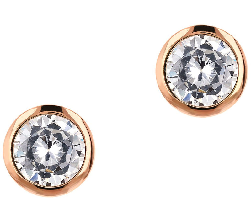Diamonique x Bronzo Italia 1.90 cttw Solitaire Earrings — View 8