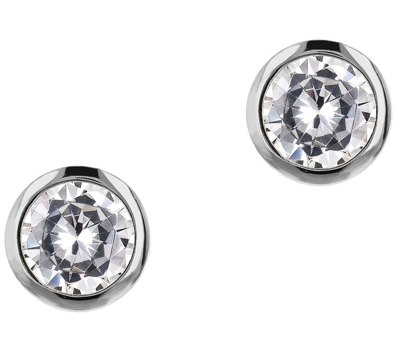 Diamonique x Bronzo Italia 1.90 cttw Solitaire Earrings — View 9