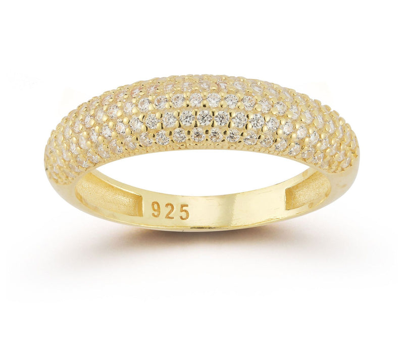 Sterlina Silver Pave Band Ring, Sterling — Main view