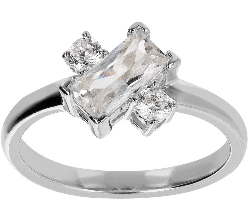 Diamonique Italia 1.15 cttw Ring, Sterling Silver — View 7