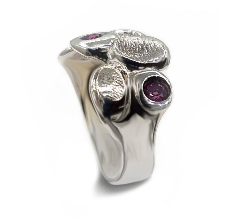 Hagit Sterling Silver Gemstone Sparkle Bubble Ring — View 8