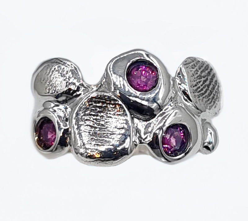 Hagit Sterling Silver Gemstone Sparkle Bubble Ring — View 5
