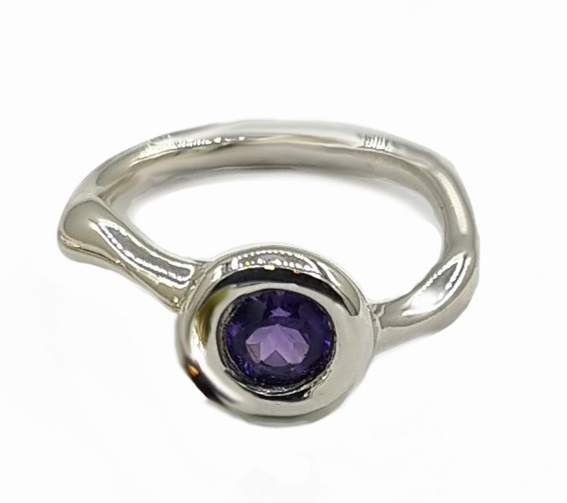 Hagit Sterling Silver Gemstone Twisted Ring — Main view