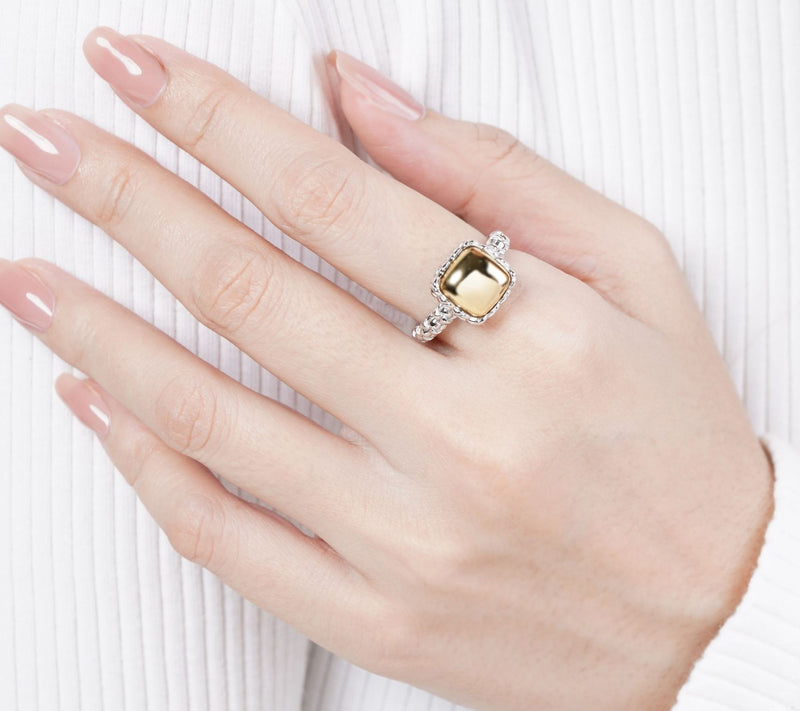Tiffany Kay Studio Sterling Silver & 14K Clad P url Knit Ring — View 5