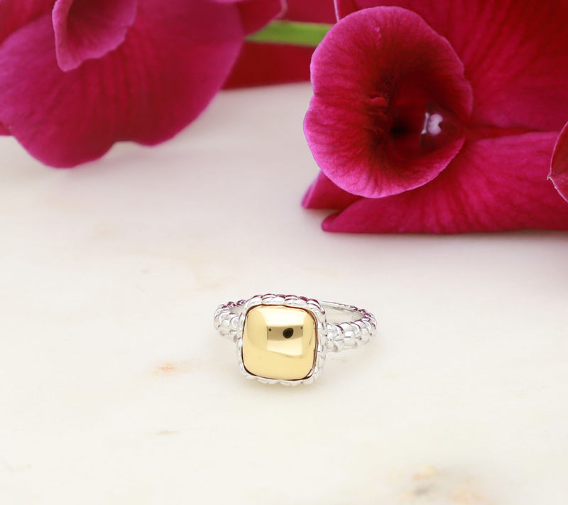 Tiffany Kay Studio Sterling Silver & 14K Clad P url Knit Ring — View 4
