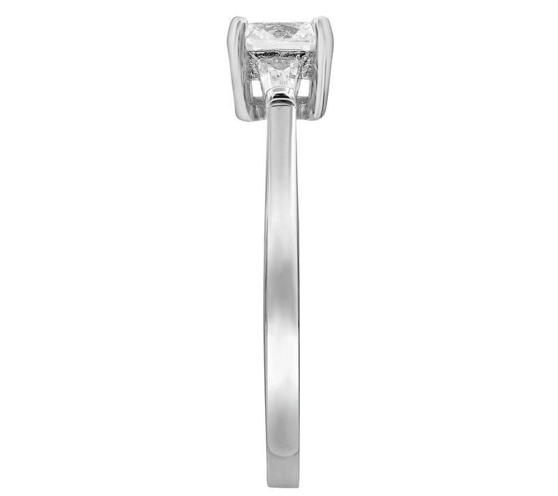 Diamonique 1.35 cttw Cushion Cut Solitaire Ring, Sterling — View 5