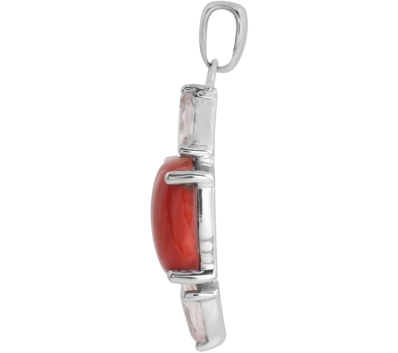 Affinity Gems Dyed Bamboo & Rock Crystal Pendant, Sterling — View 5