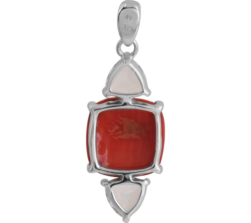 Affinity Gems Dyed Bamboo & Rock Crystal Pendant, Sterling — View 6