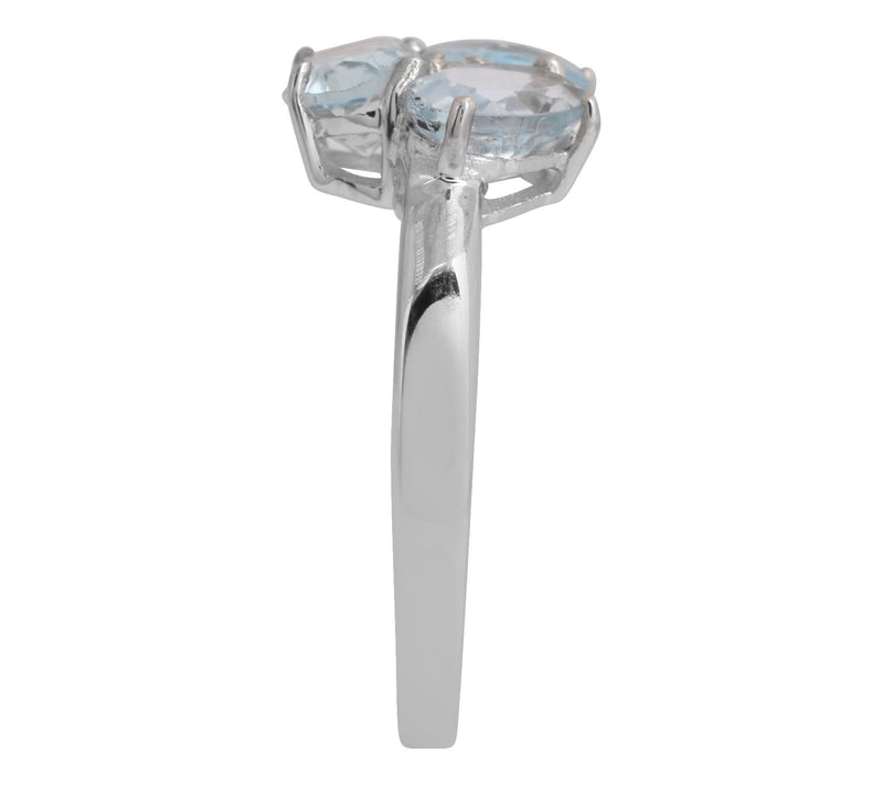 Affinity Gems Blue & White Topaz Ring, Sterling Silver — View 6
