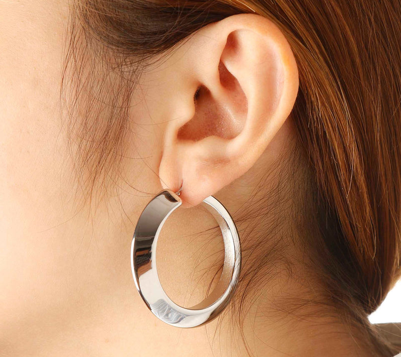 Louis Dell'Olio Bronze Asymmetrical Round Hooparrings — View 3
