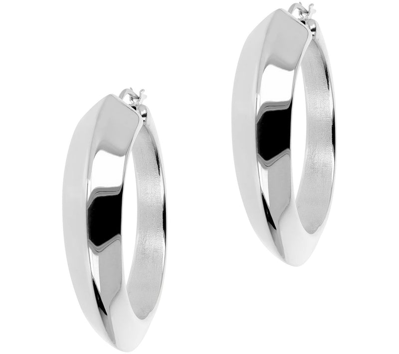 Louis Dell'Olio Bronze Asymmetrical Round Hooparrings — View 6