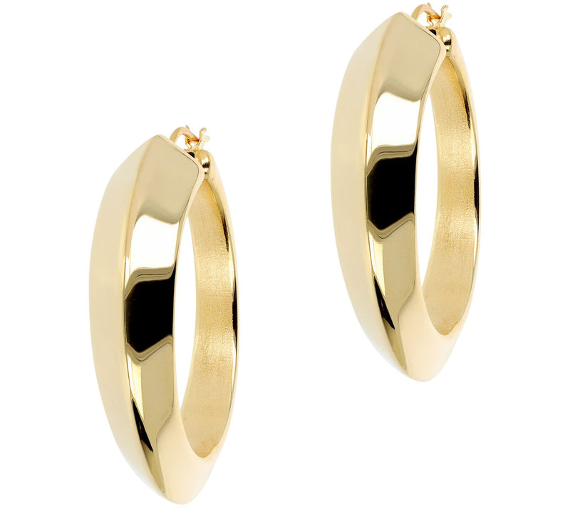 Louis Dell'Olio Bronze Asymmetrical Round Hooparrings — Main view