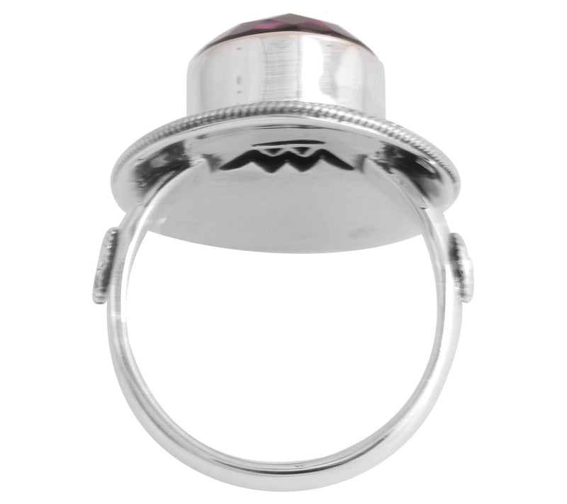 Artisan Crafted Doublet Pink Tourmaline QuartzRing, Sterling — View 5