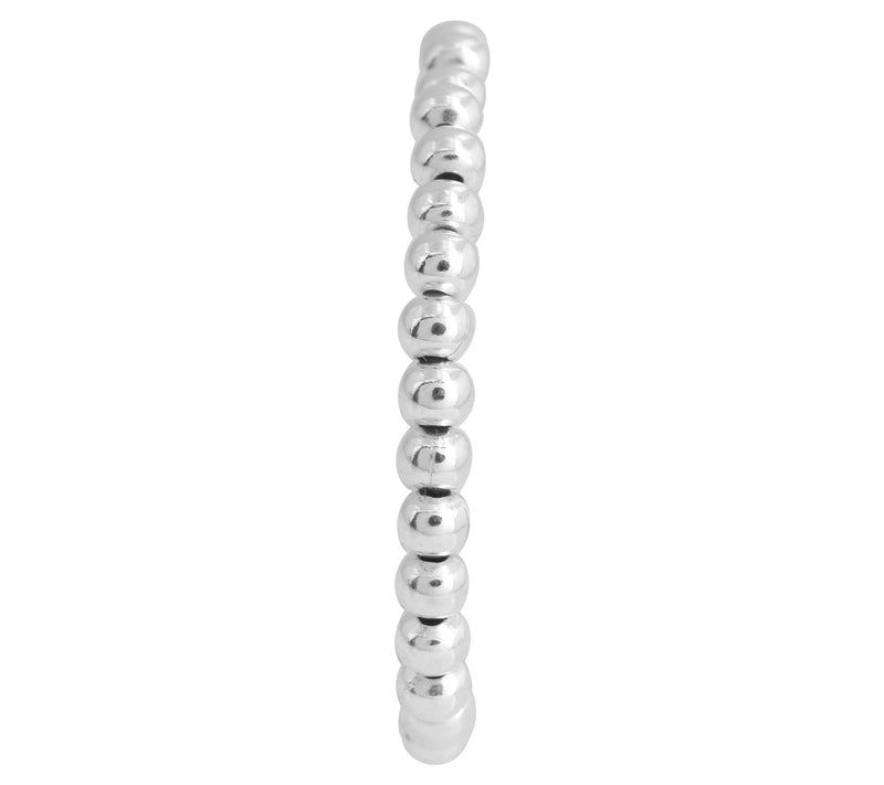Sterling Silver Beaded Band Ring — View 6