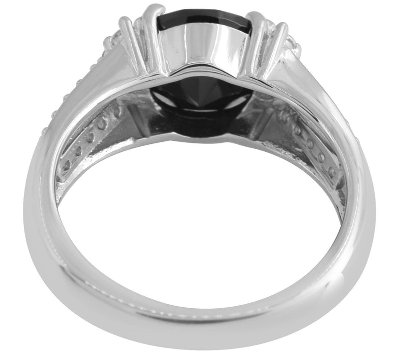Affinity Gems Black Spinel & White Topaz R ing,Sterling — View 5