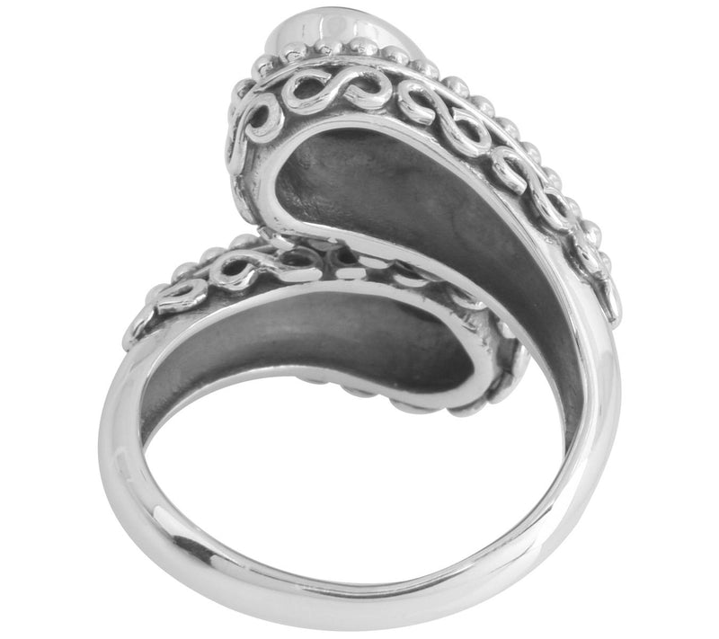 Artisan Crafted Sterling Silver Pink TourmalineBypass Ring — View 6
