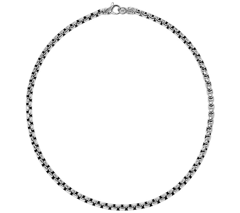 JAI Sterling Silver 5.3mm Box Chain 18" Necklace, 43.4g — View 2